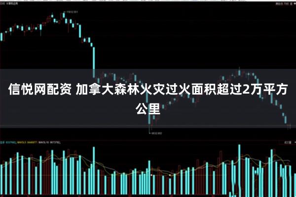 信悦网配资 加拿大森林火灾过火面积超过2万平方公里